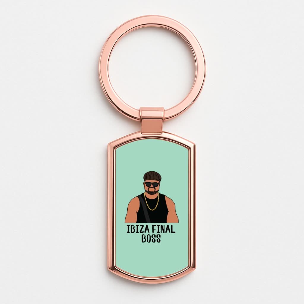 Ibiza Final Boss Rose Gold Keyring