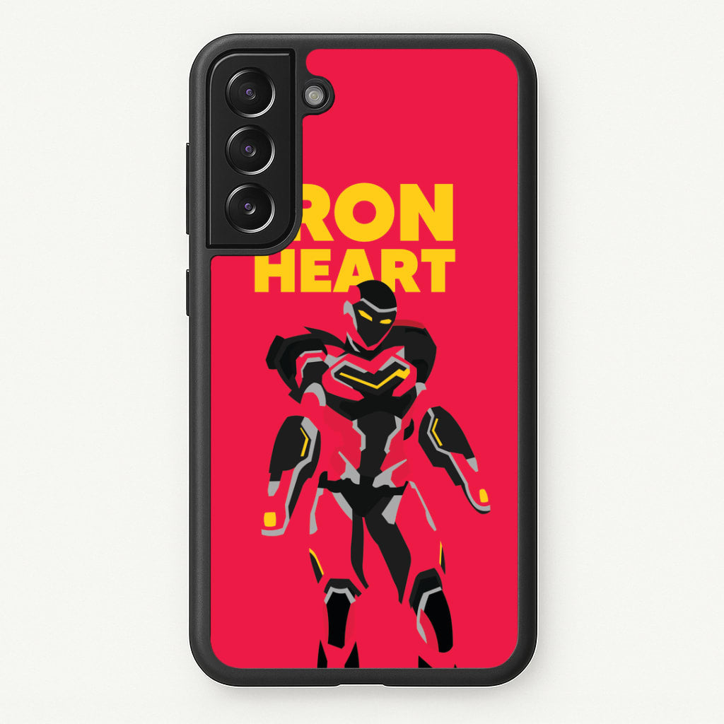 Metal Heart Hero Standing Galaxy S21 Plus Case