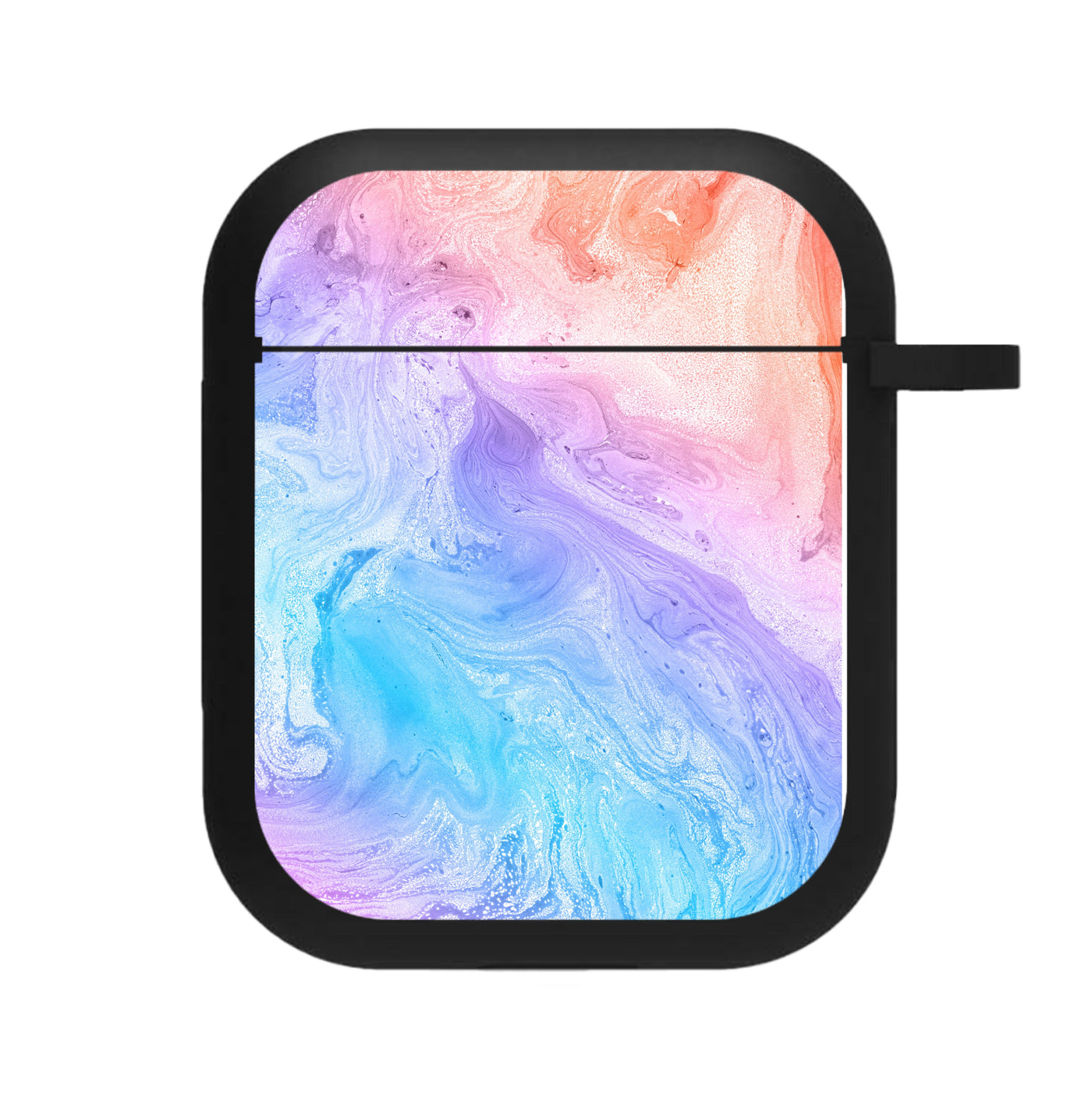Blue and Peach Marble AirPods Case