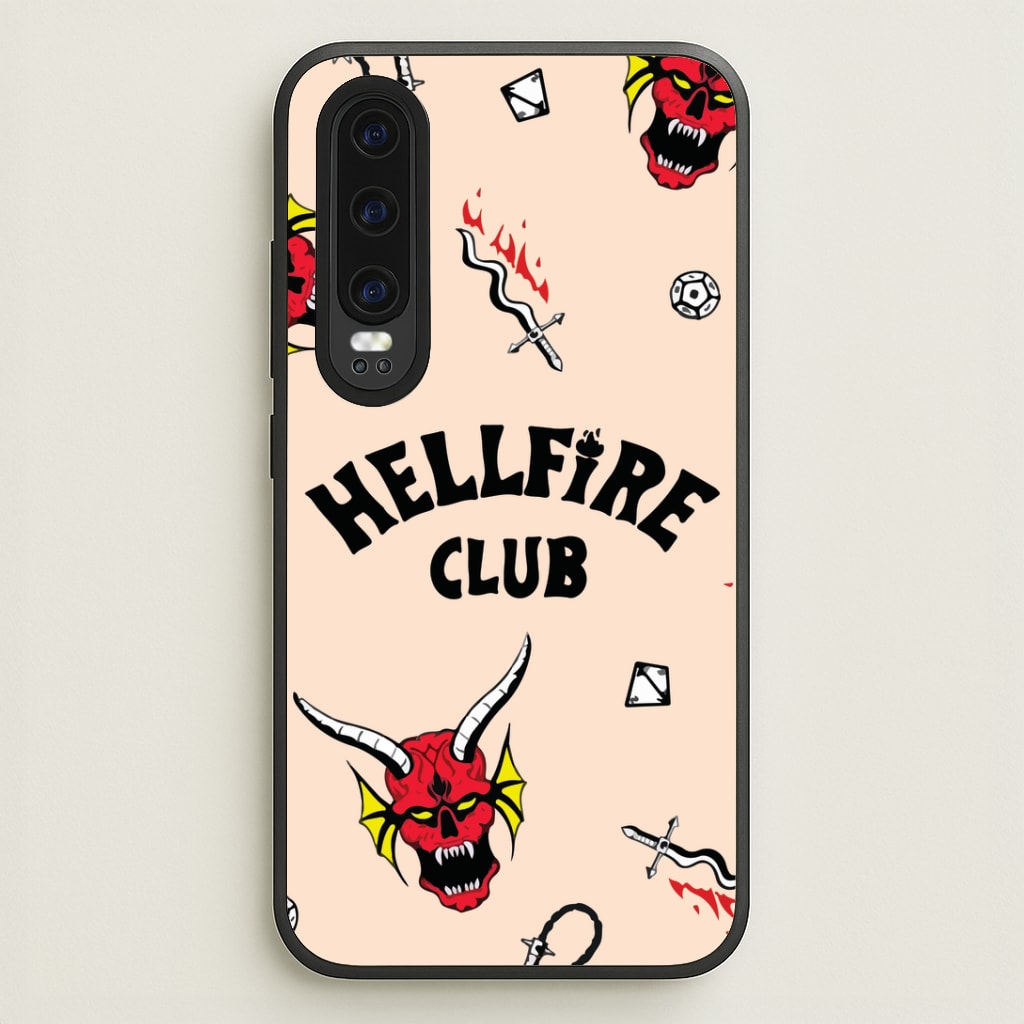 Hellfire Club Icons Collage Peach Huawei P30 Case