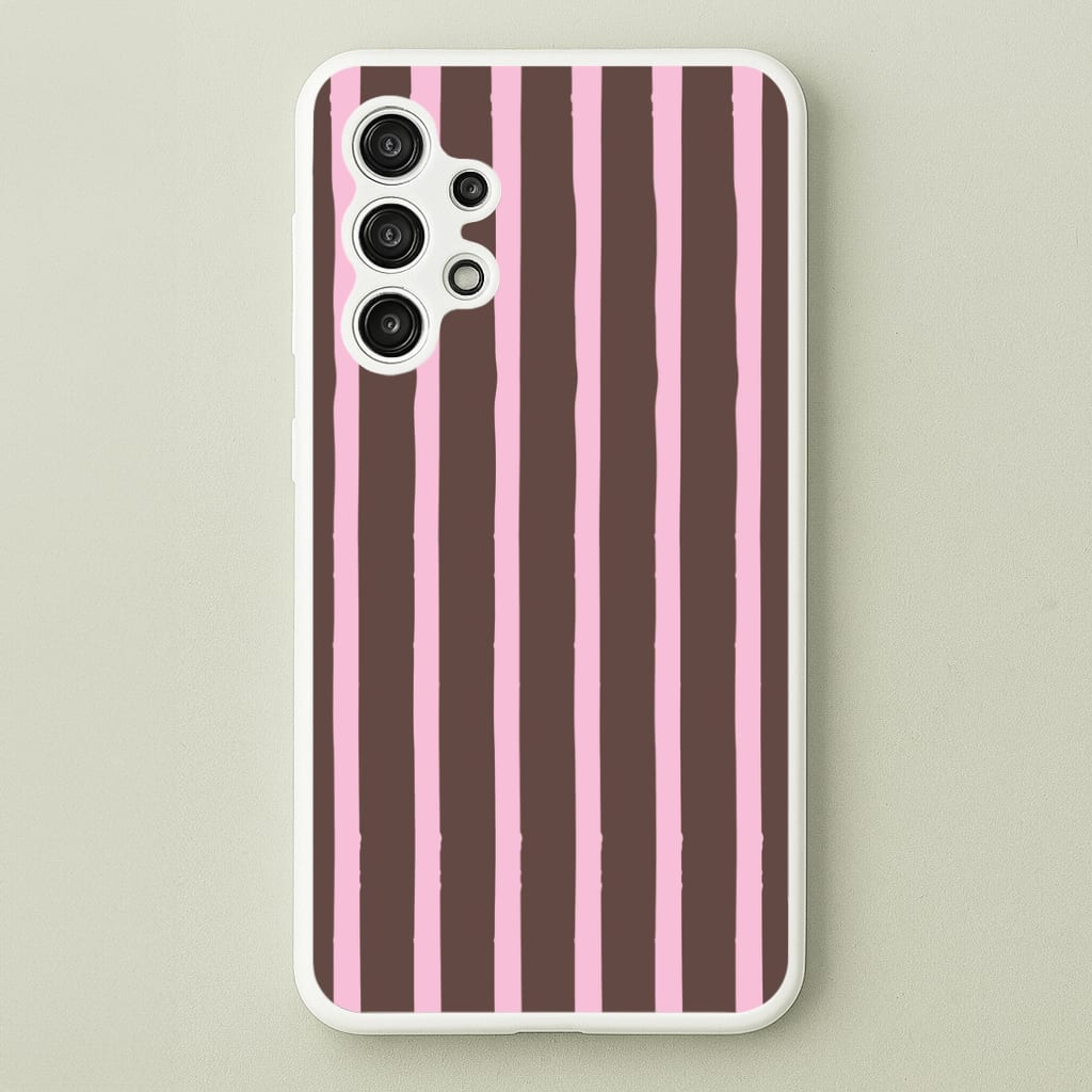 Chocolate & Strawberry Stripes Galaxy A13 Case