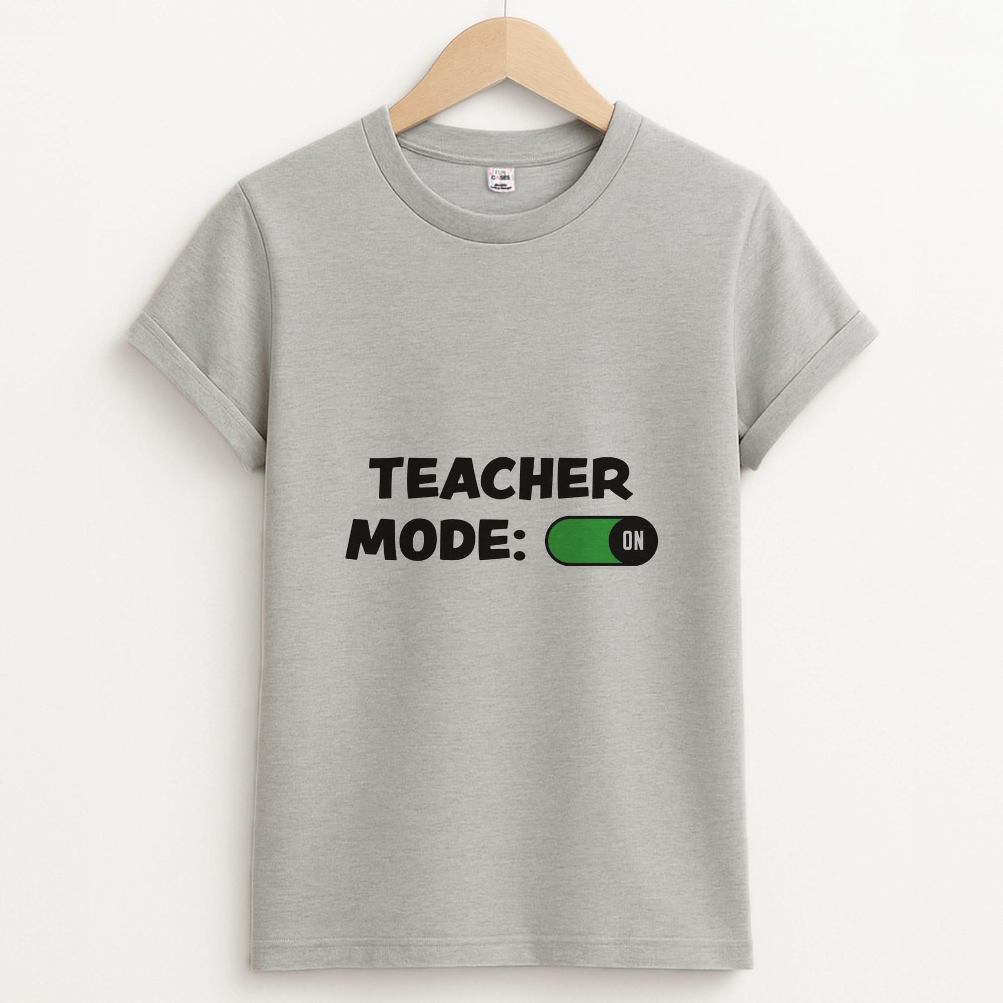 Teacher Mode On Unisex Grey T-Shirt