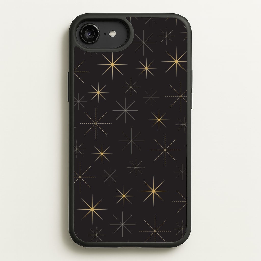 Christmas Gold Stars Pattern iPhone 6 Plus / 7 Plus / 8 Plus Case