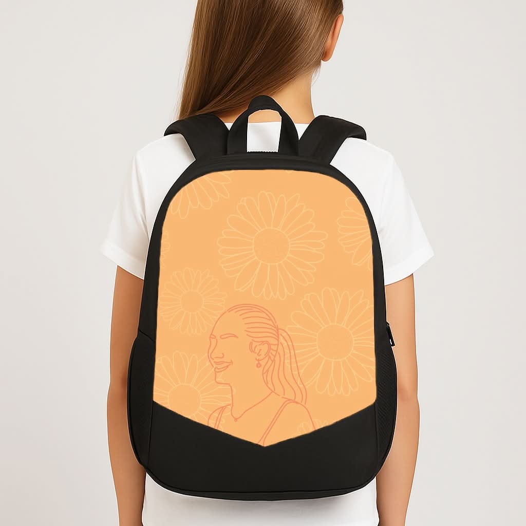 Belly And Daisies Outline School Bag
