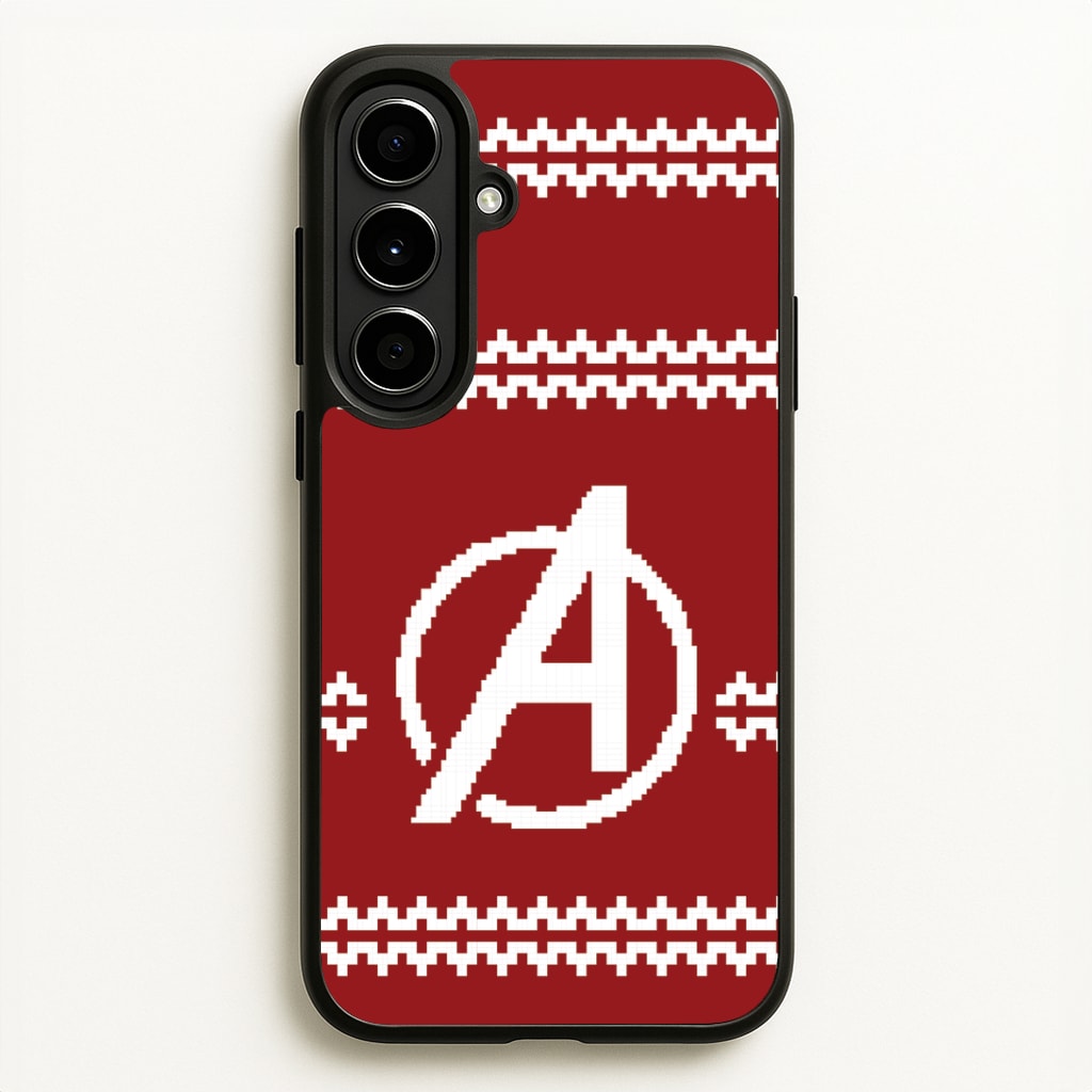 Superhero Team Red Christmas Jumper Galaxy A56 Case