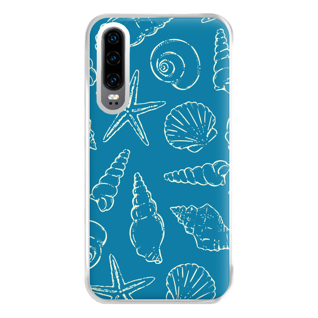 Sketched Shells Pattern Huawei P30 Case