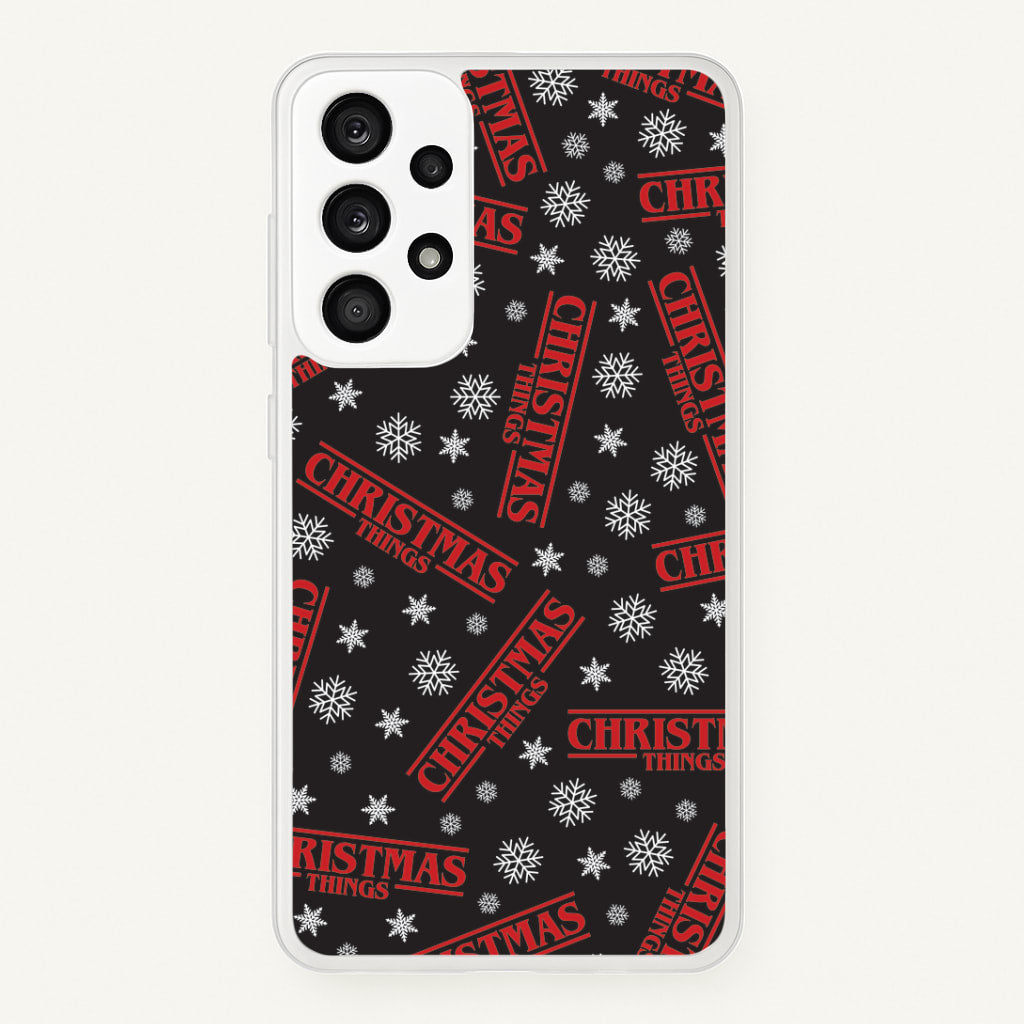 Christmas Things Snowflake Pattern Galaxy A33 Case