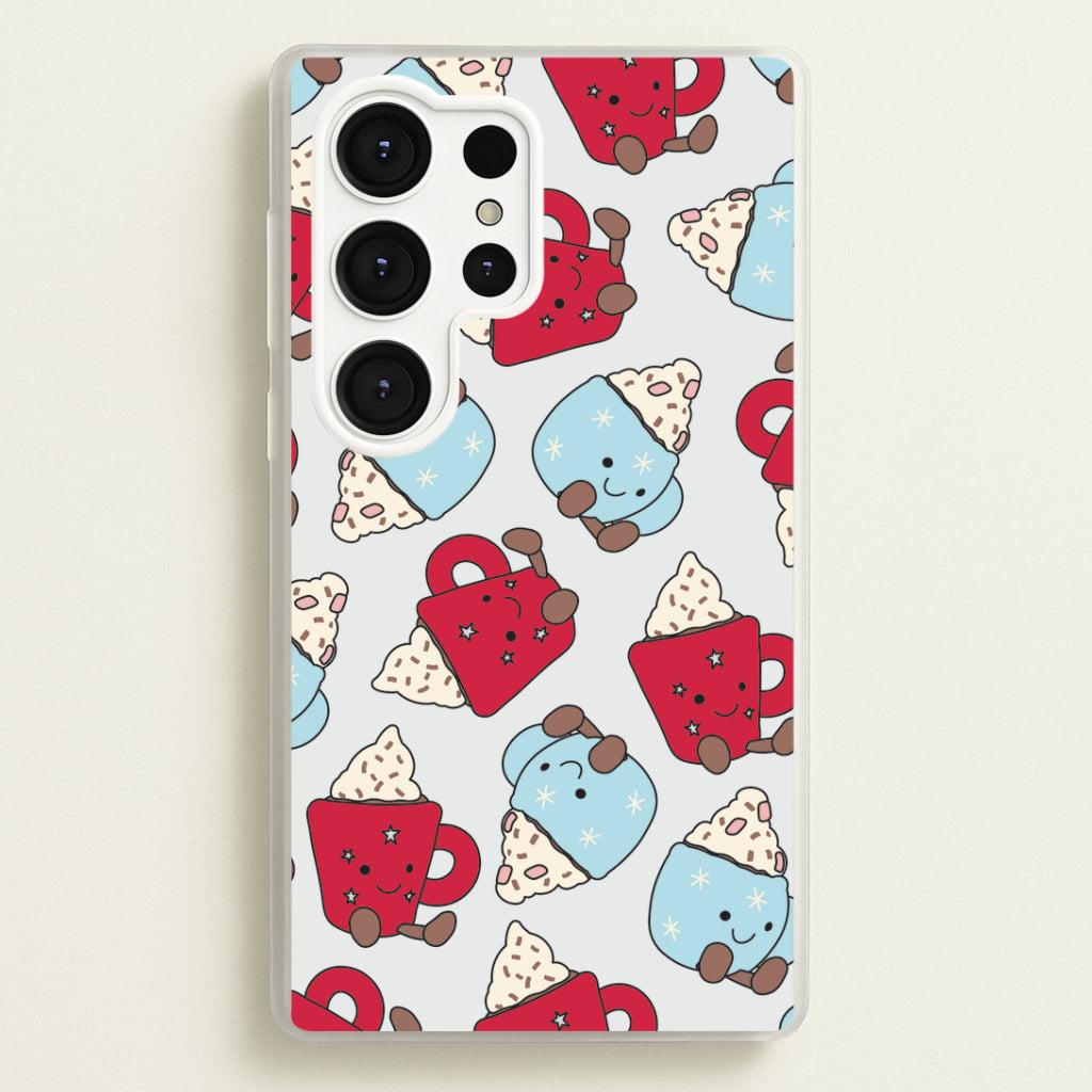 Christmas Drinks Plushies Pattern Galaxy S25 Ultra Case