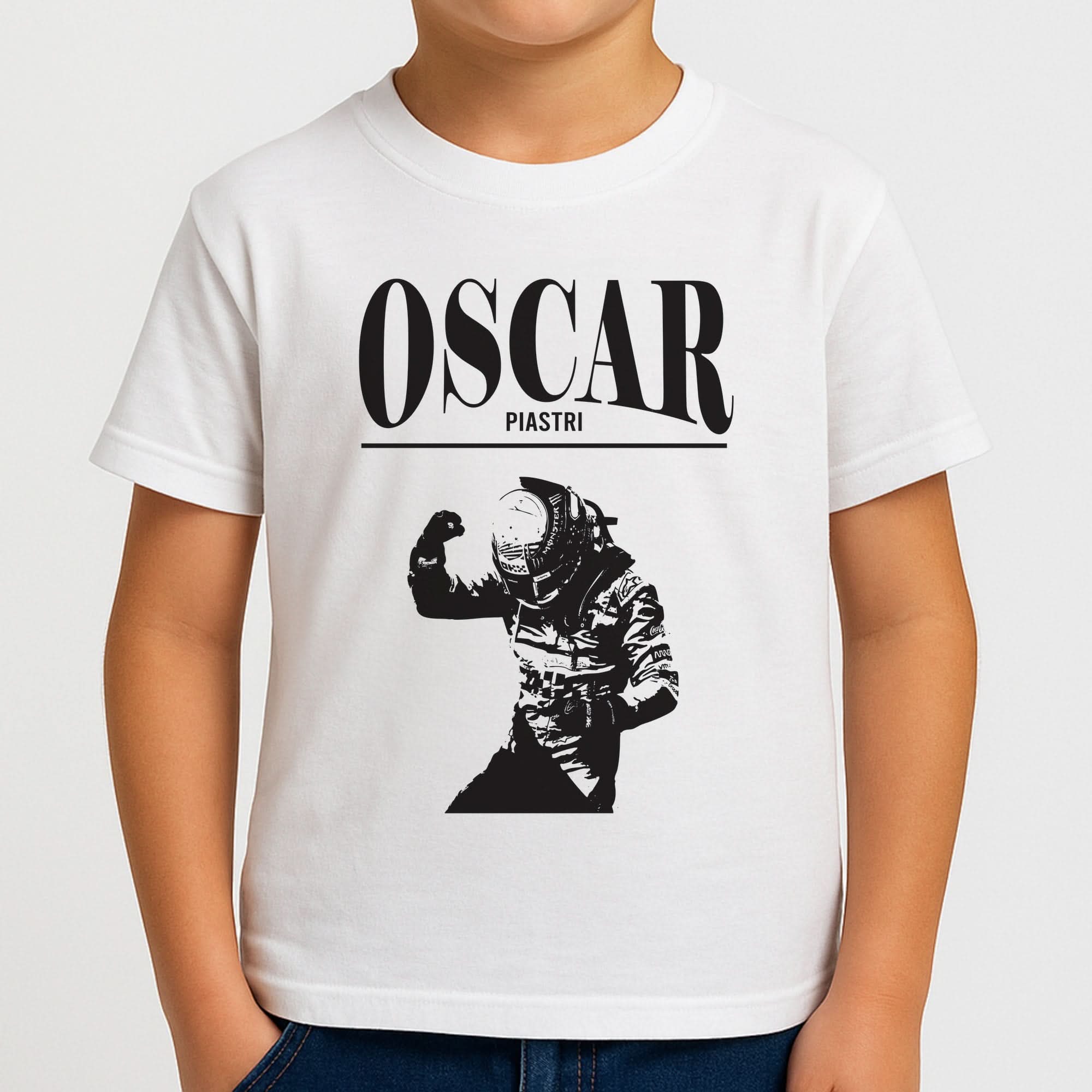 Oscar Orange And Black Boys T-Shirt