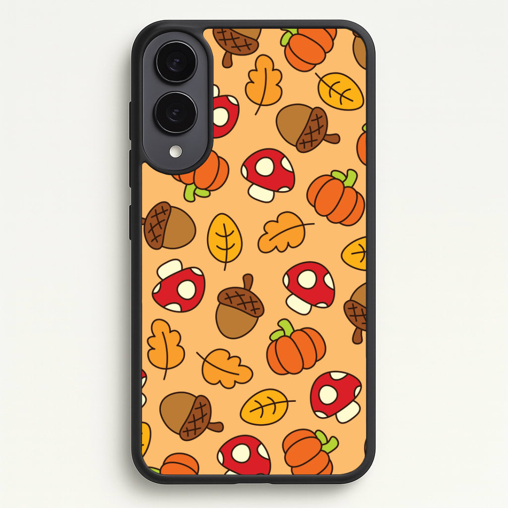 Cartoon Autumn Icons Pattern Galaxy S25 Edge Case