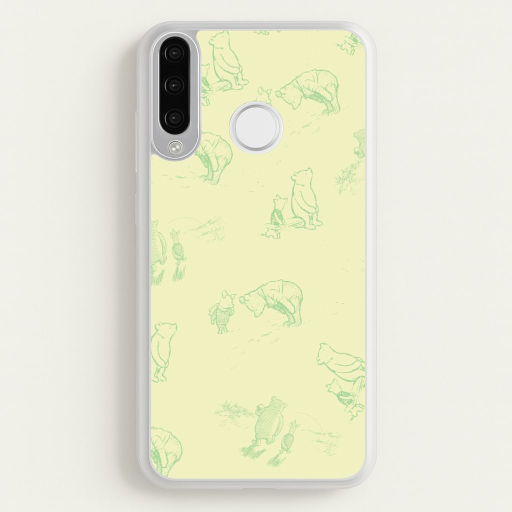 Sketched Winnie Pattern Huawei P30 Lite Case