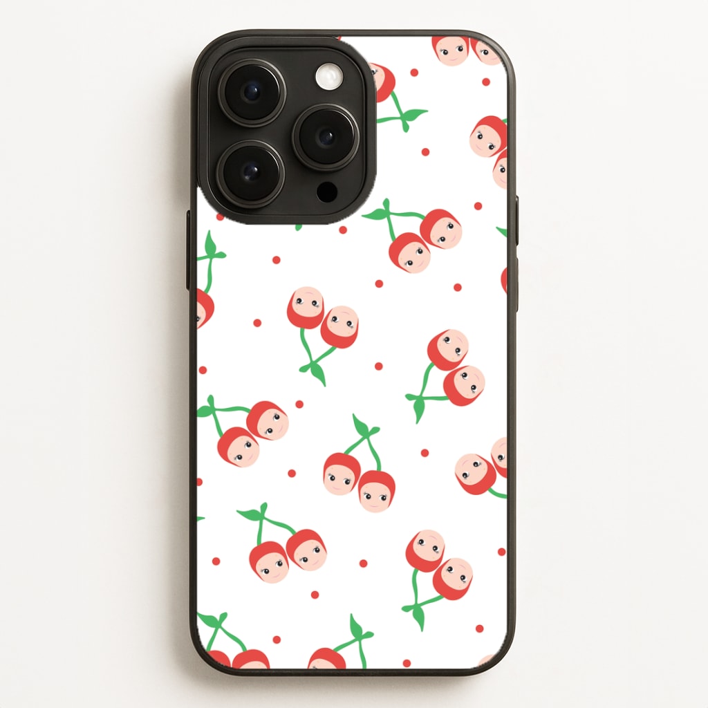 Cherry Angels Pattern iPhone 16 Pro Max Case