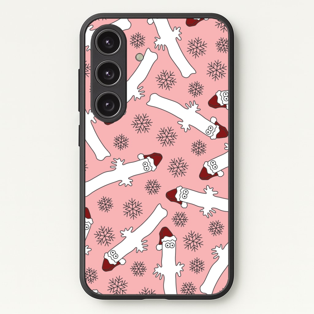 Wiggly Moom Xmas Hat Pattern Galaxy S25 Case