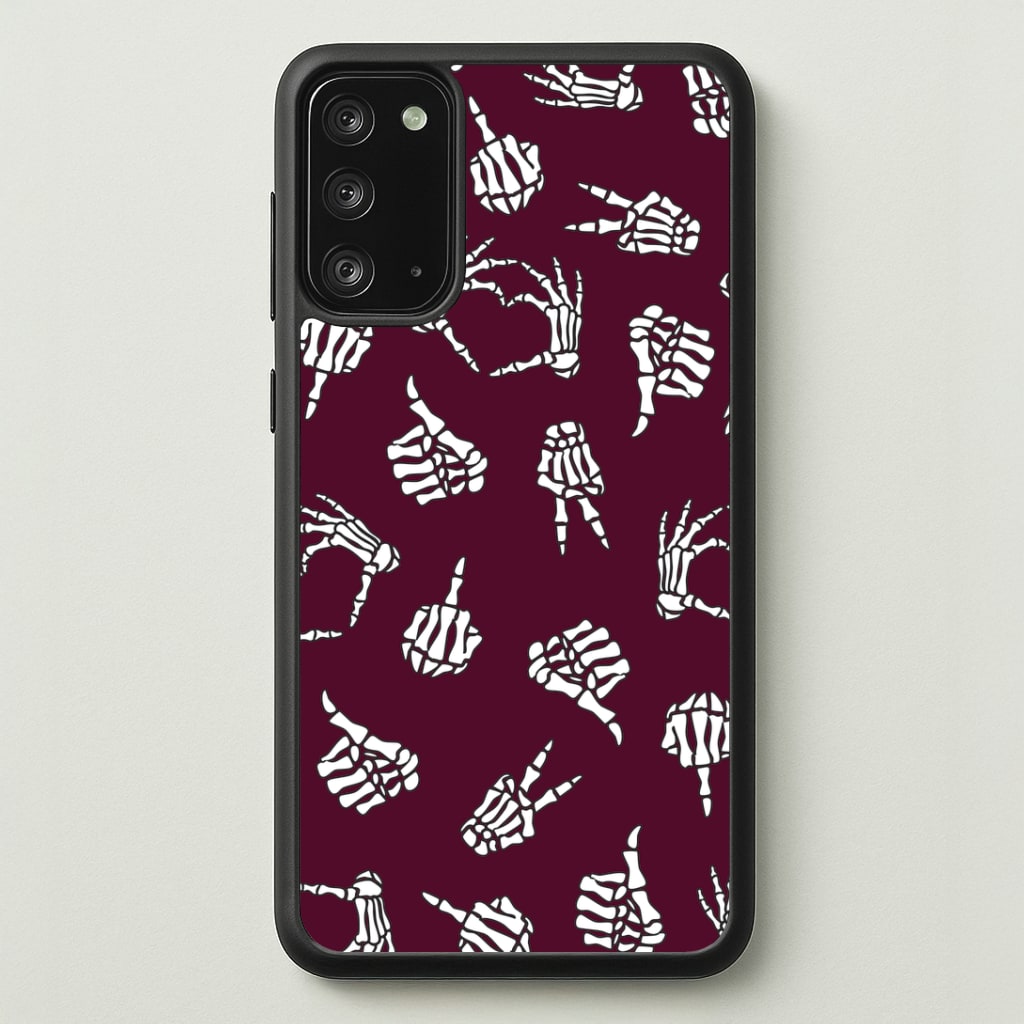 Skeleton Hands Pattern Galaxy Note 20 Case