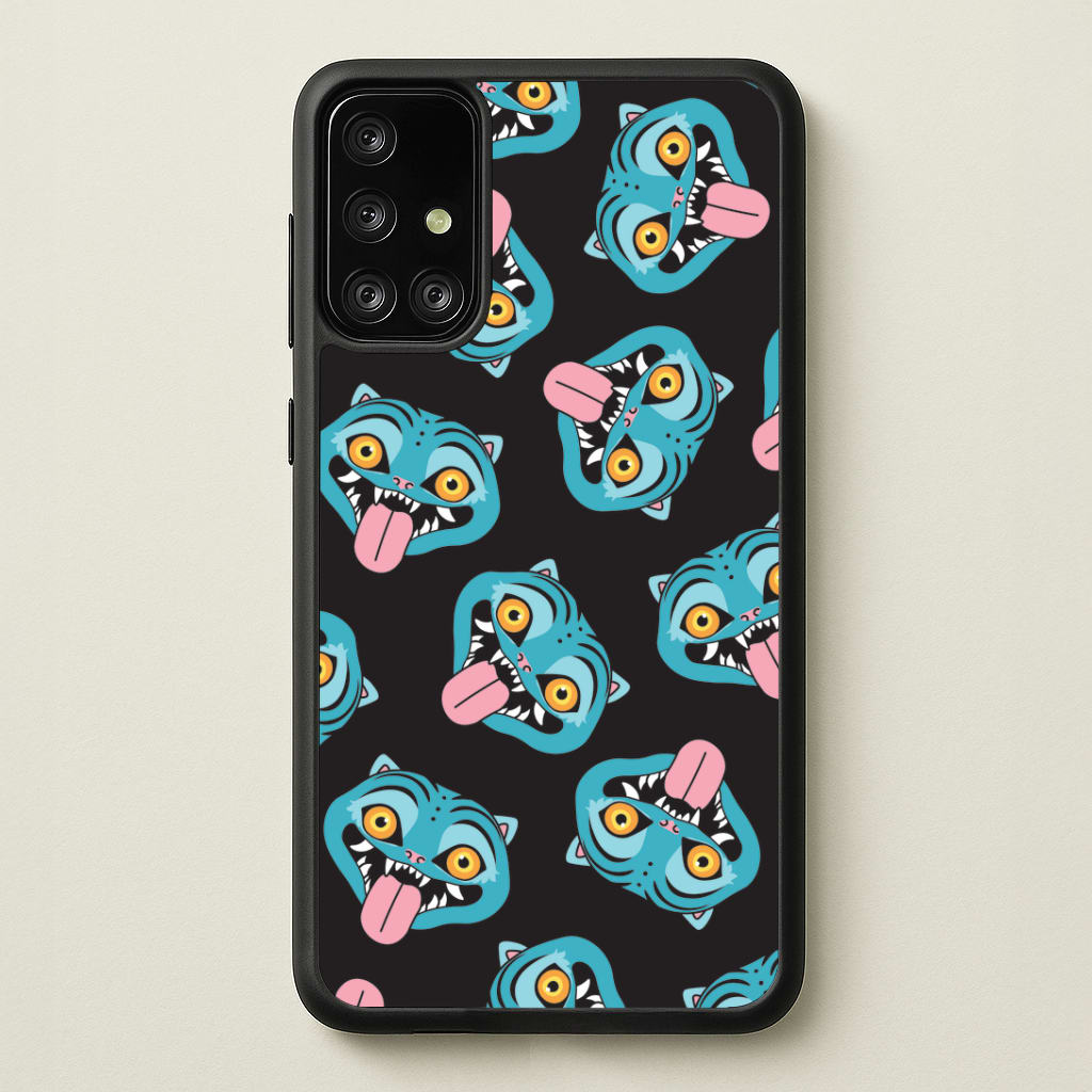 Demon Cat Pattern Galaxy A71 Case