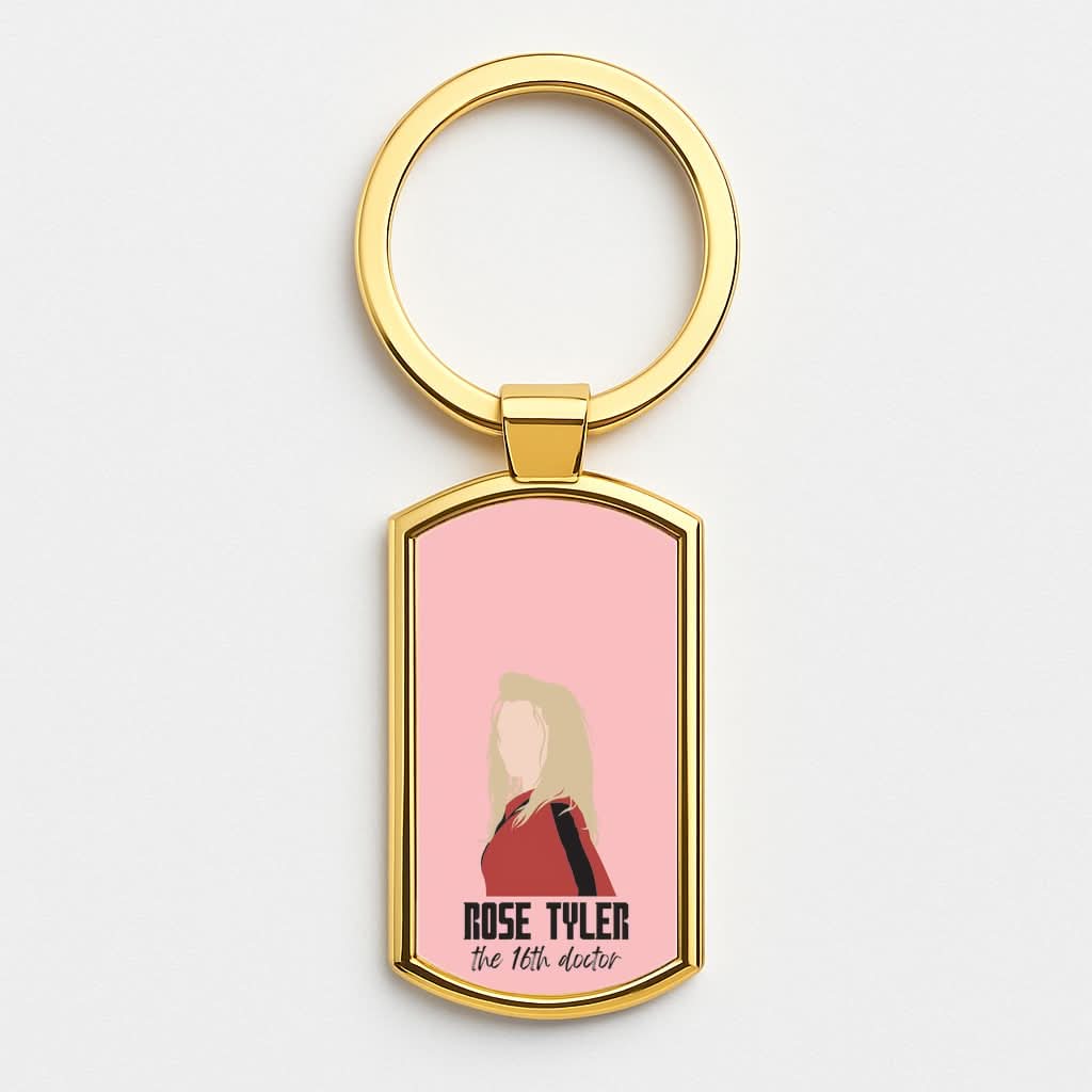Rose The 16th Doctor Gold Keyring