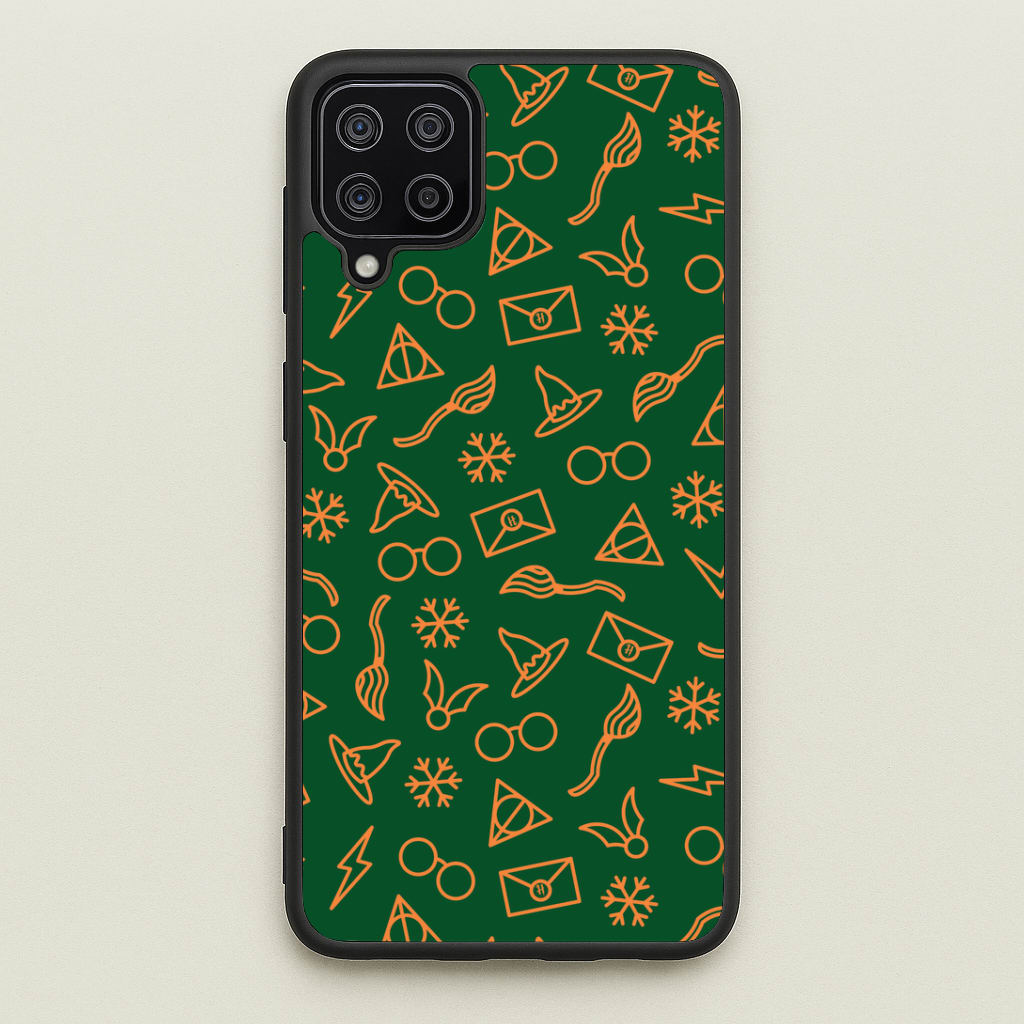 Christmas Wizard Icons Pattern Galaxy A12 Case