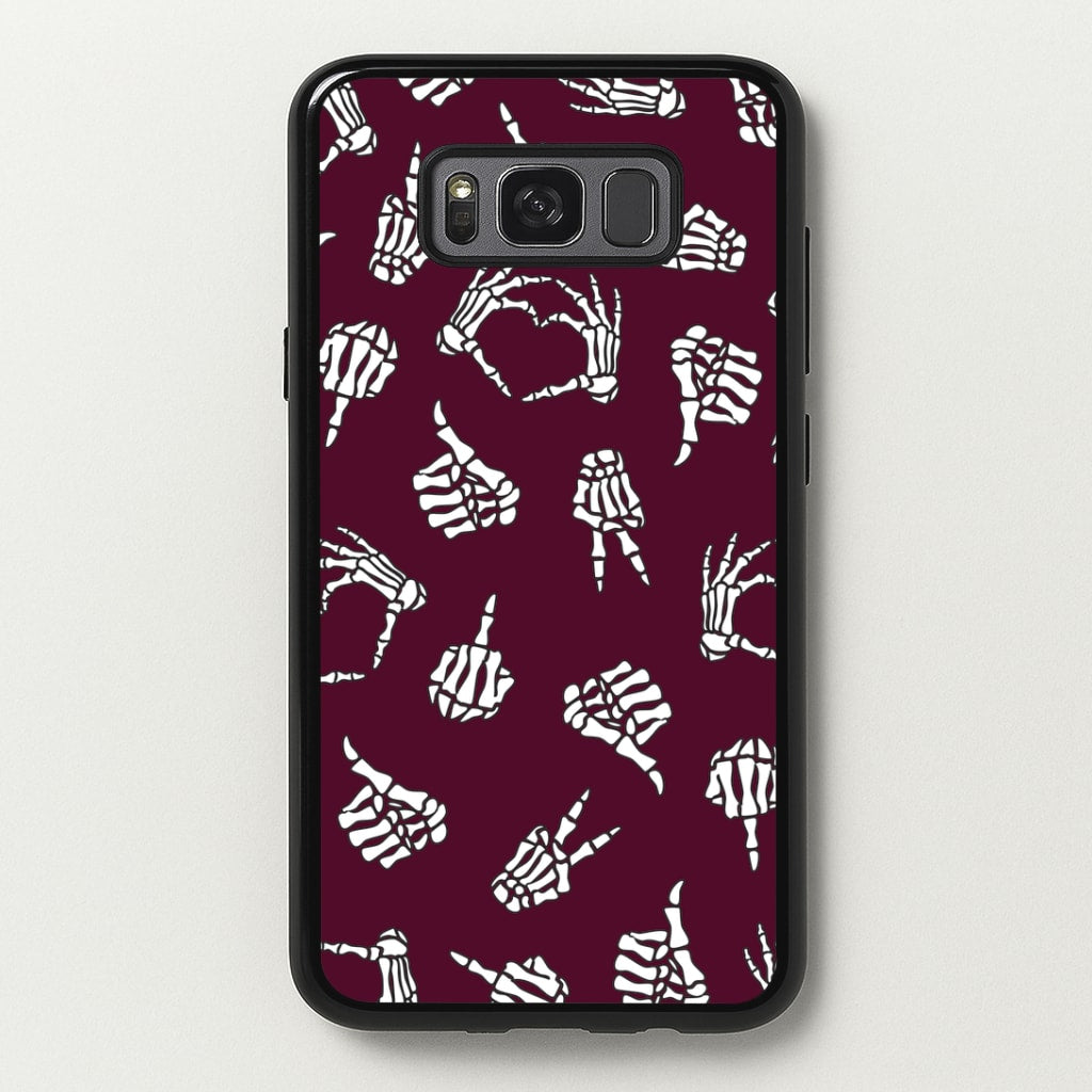 Skeleton Hands Pattern Galaxy S8 Plus Case