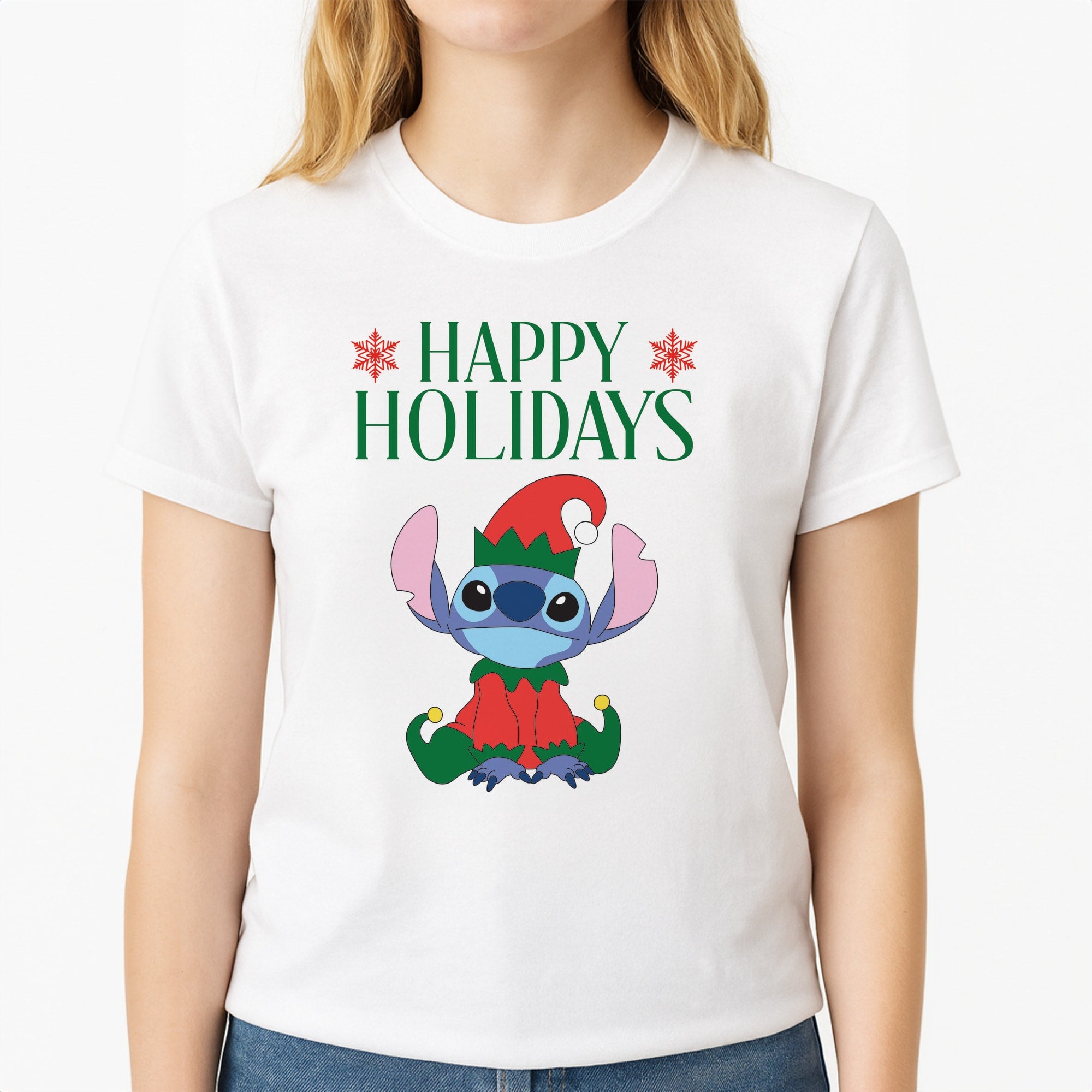 Cute Blue Alien Elf Womens T-Shirt