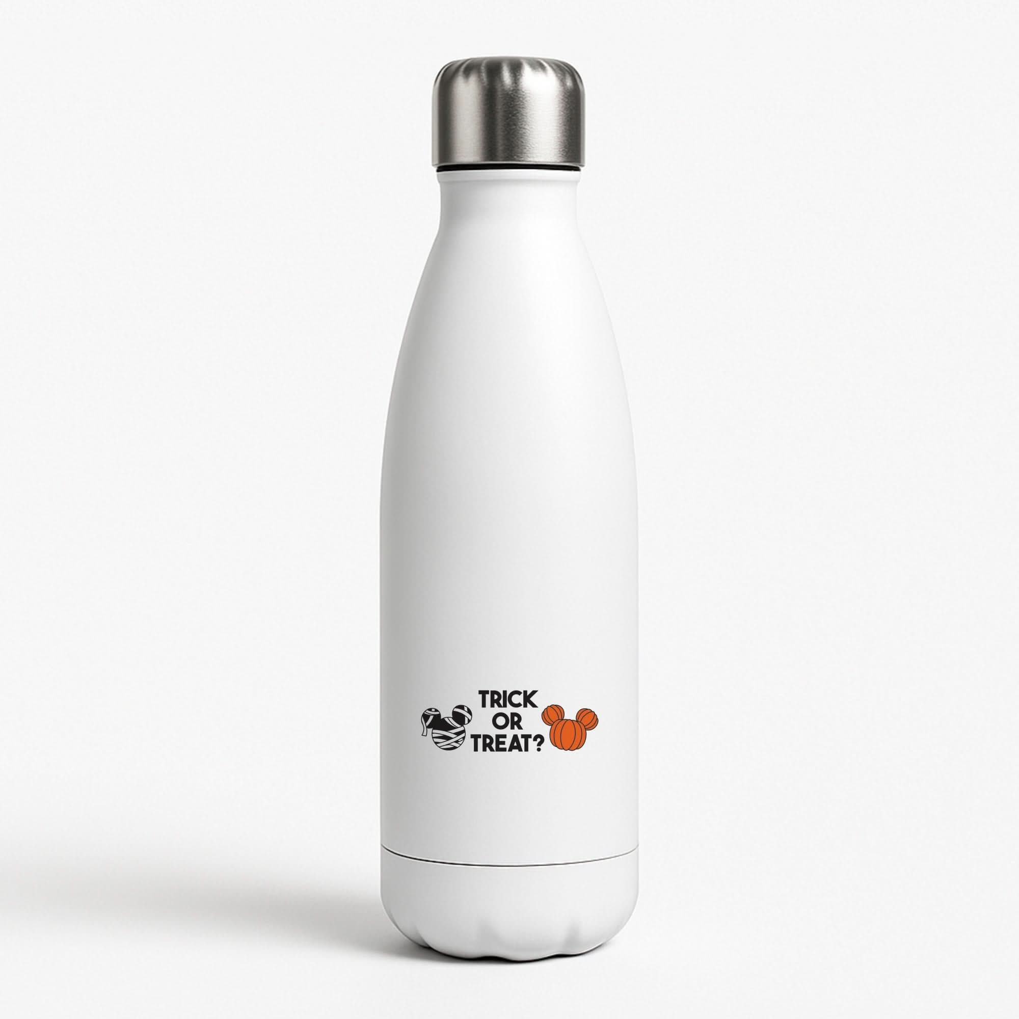 Trick Or Treat Mouse White Water Bottle