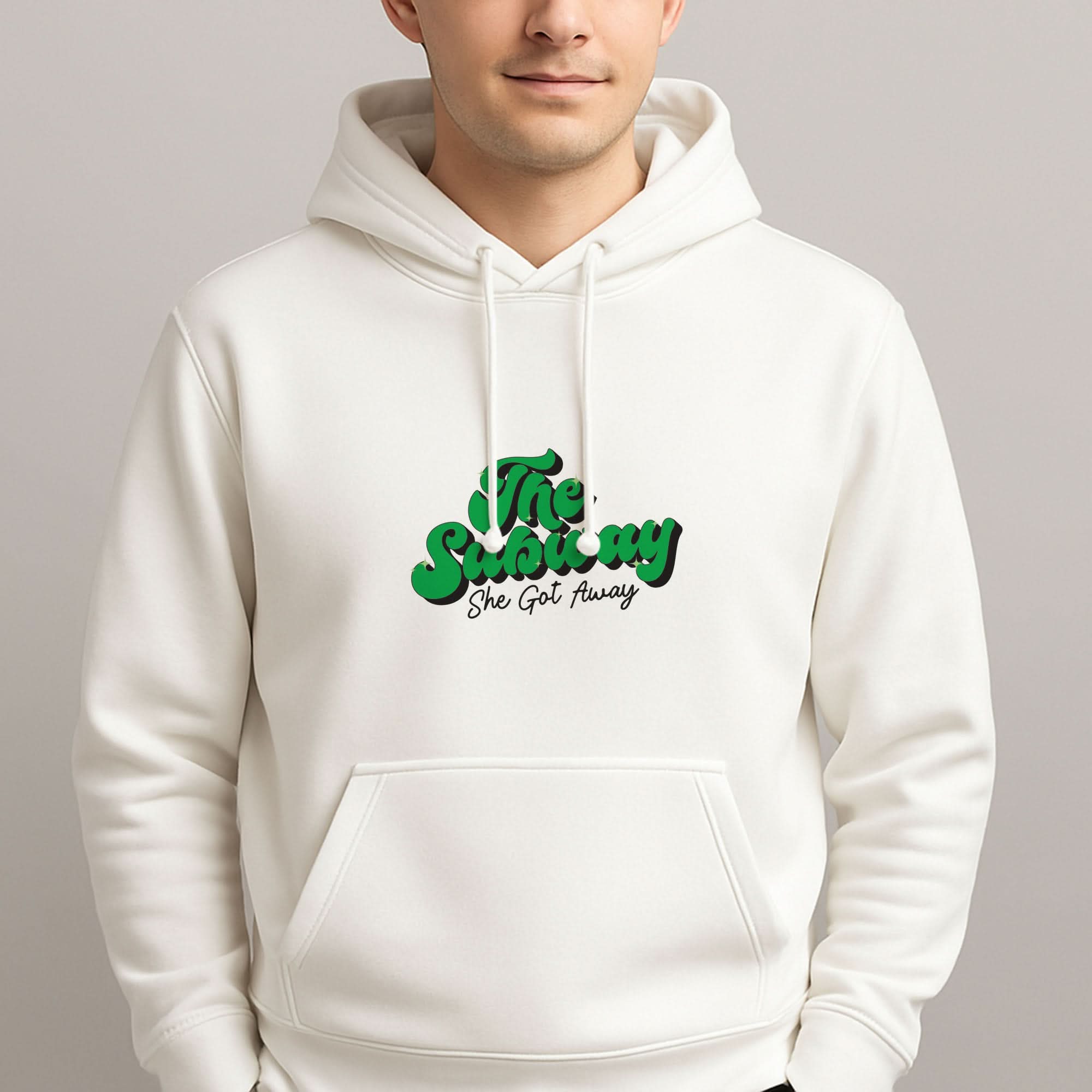 Subway Green Mens Hoodie
