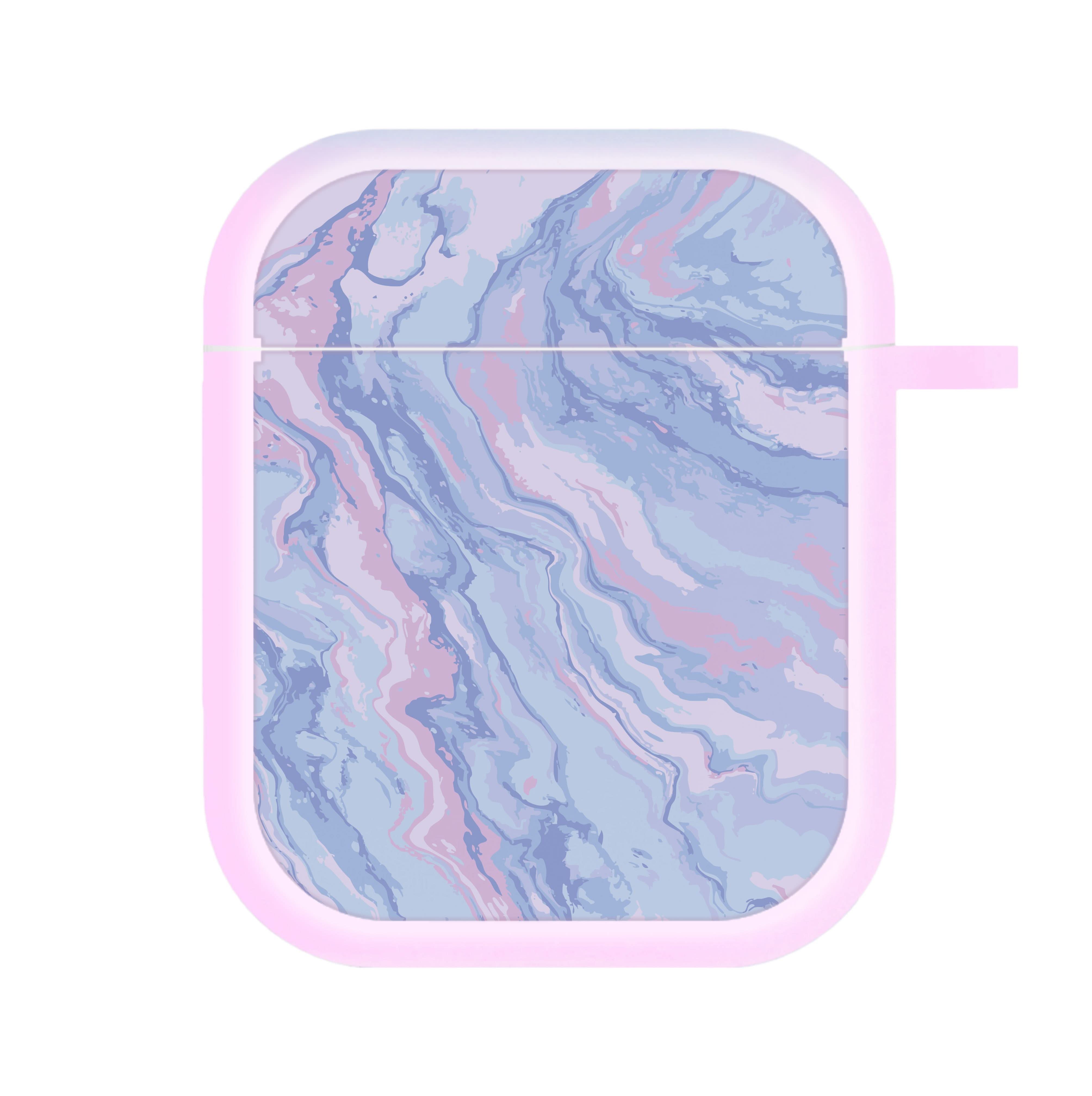 Purple Cloudy Marble AirPods Case