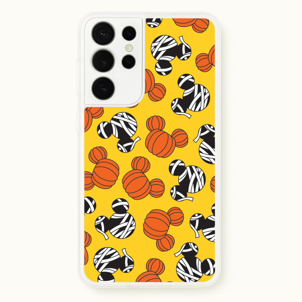 Pumpkin And Mummy Mouse Pattern Galaxy S21 Ultra Case