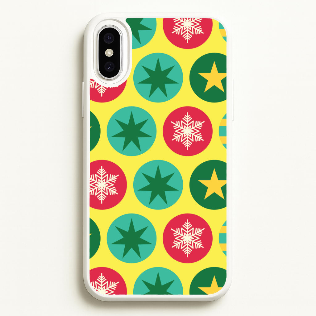 Colourful Abstract Baubles Christmas Pattern iPhone XS Max Case
