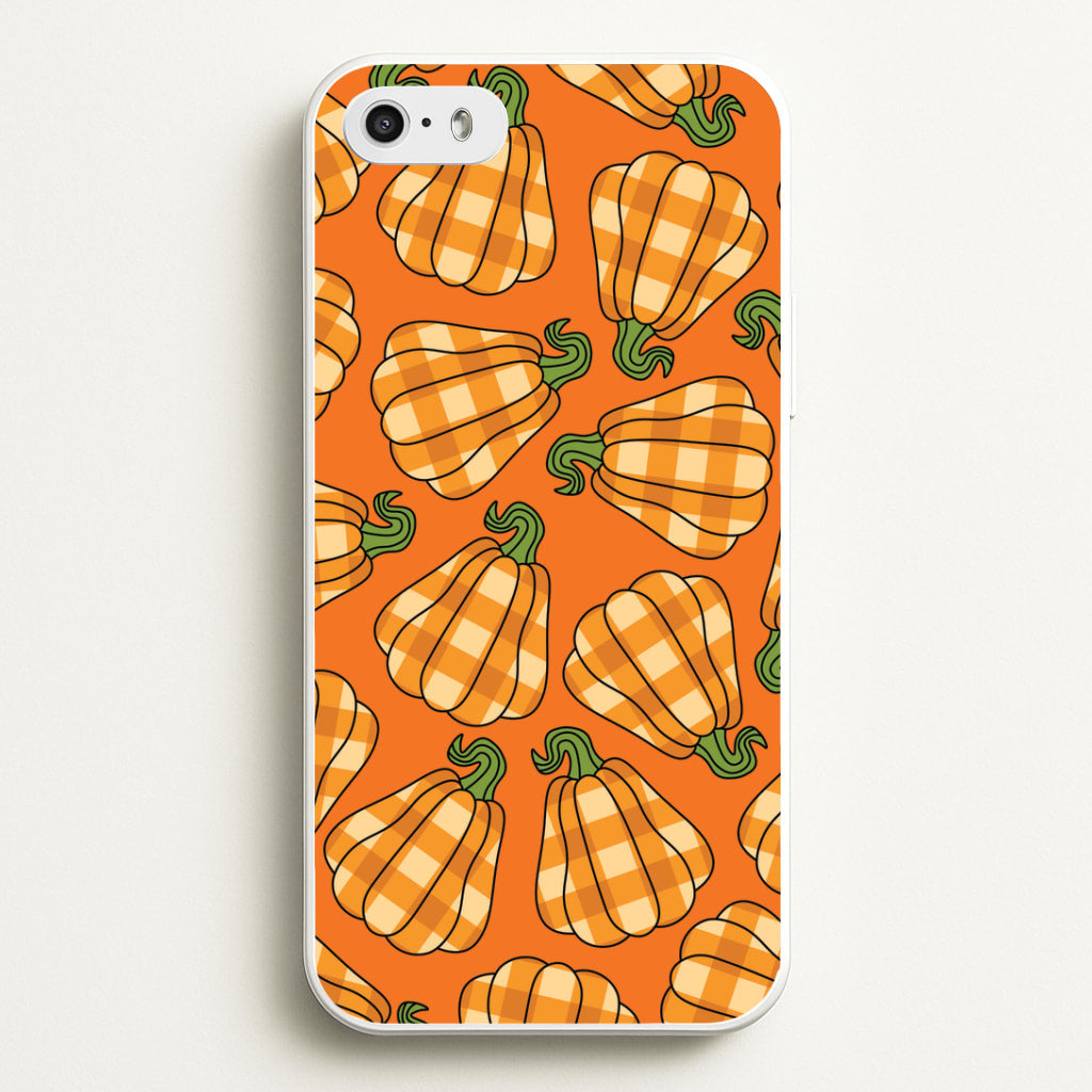 Tartan Pumpkins Pattern iPhone 5 / 5s / SE 2016 Case