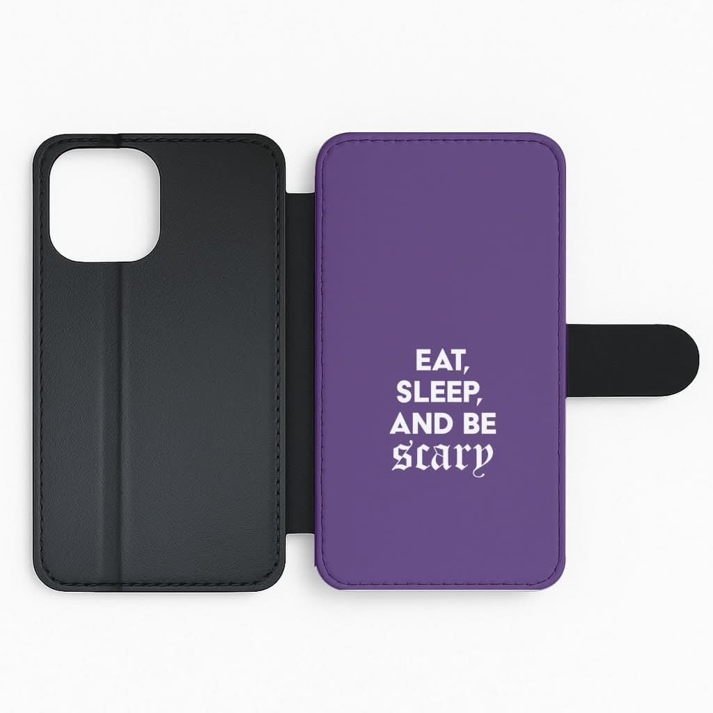 Eat, Sleep And Be Scary Flip Phone Case