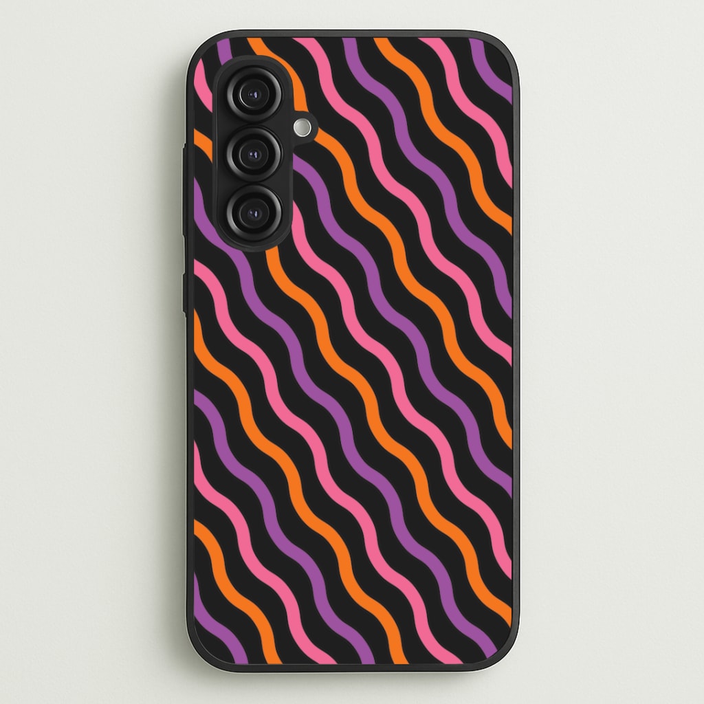 Wavy Abstract Halloween Pattern Galaxy S23FE Case