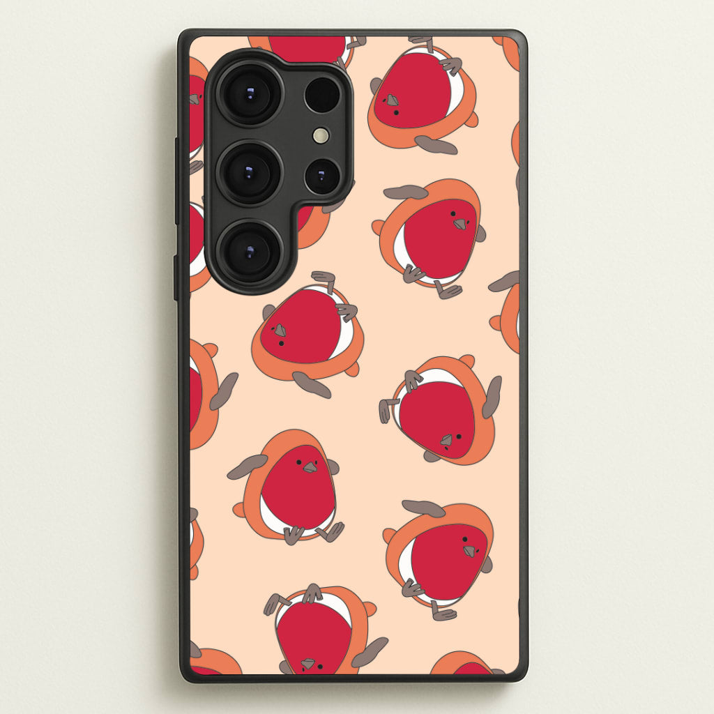 Christmas Robin Plush Pattern Galaxy S25 Ultra Case