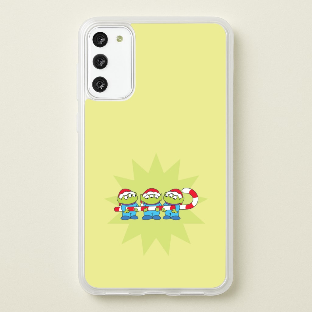 Cute Green Aliens Candycane Galaxy S20 Case
