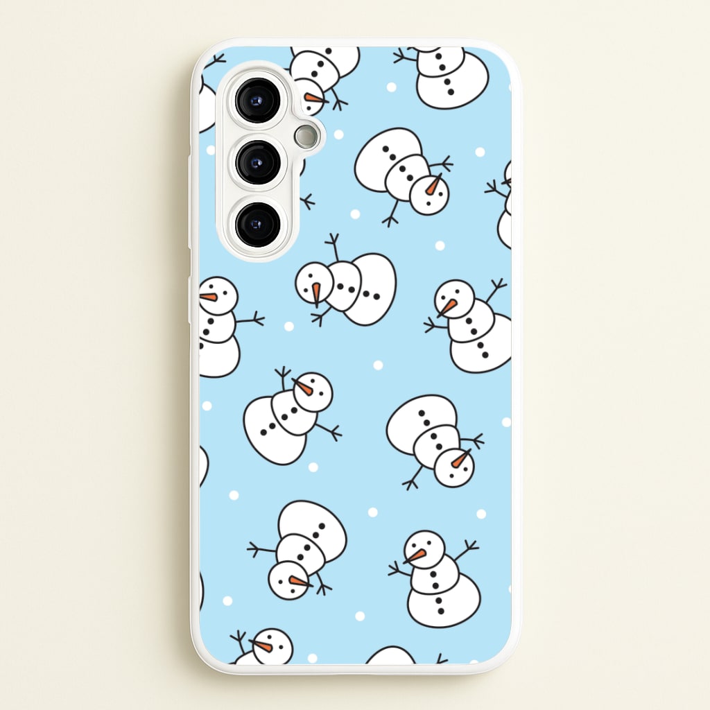 Cartoon Snowmen Pattern Galaxy A54 Case