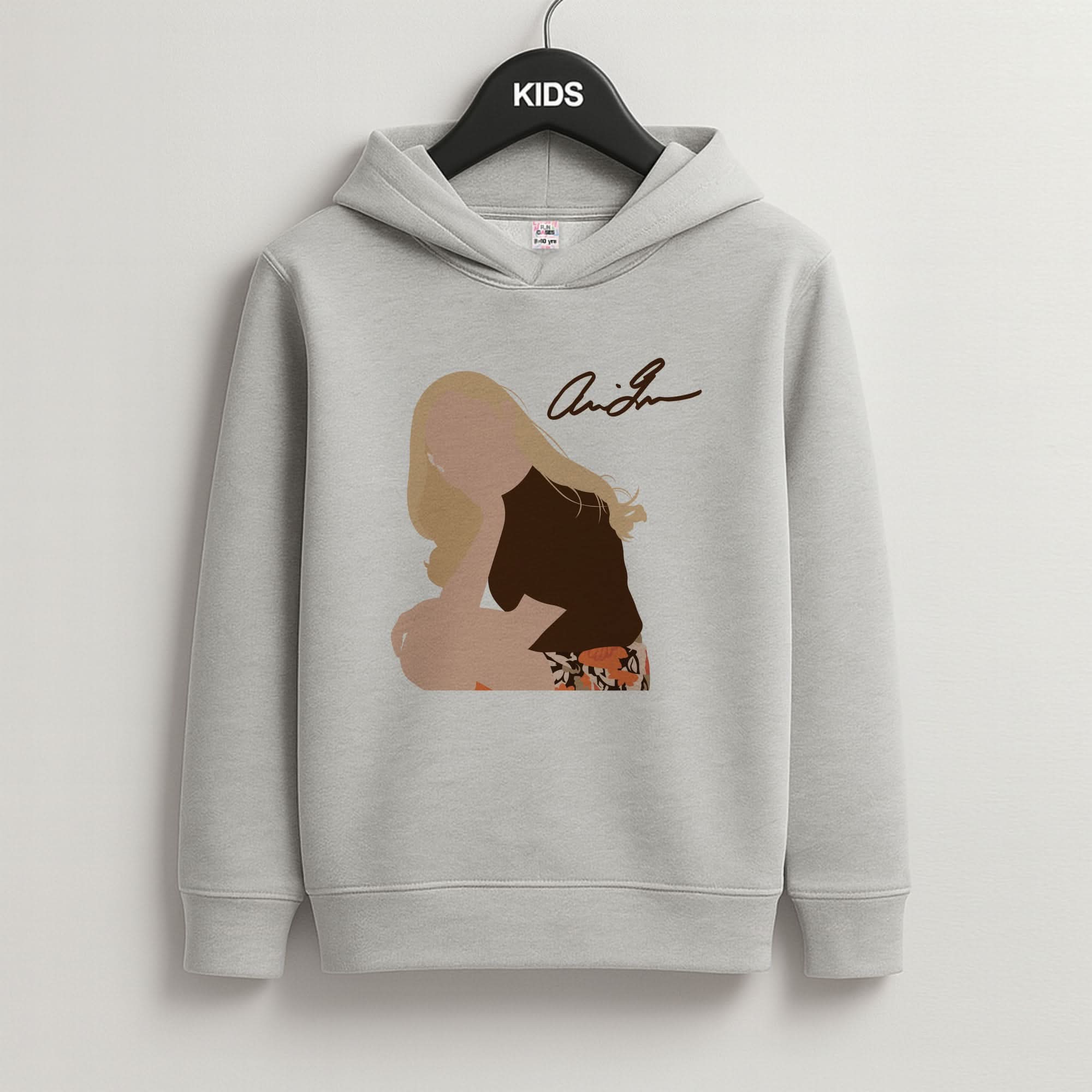 Vintage Pose Grey Kids Hoodie