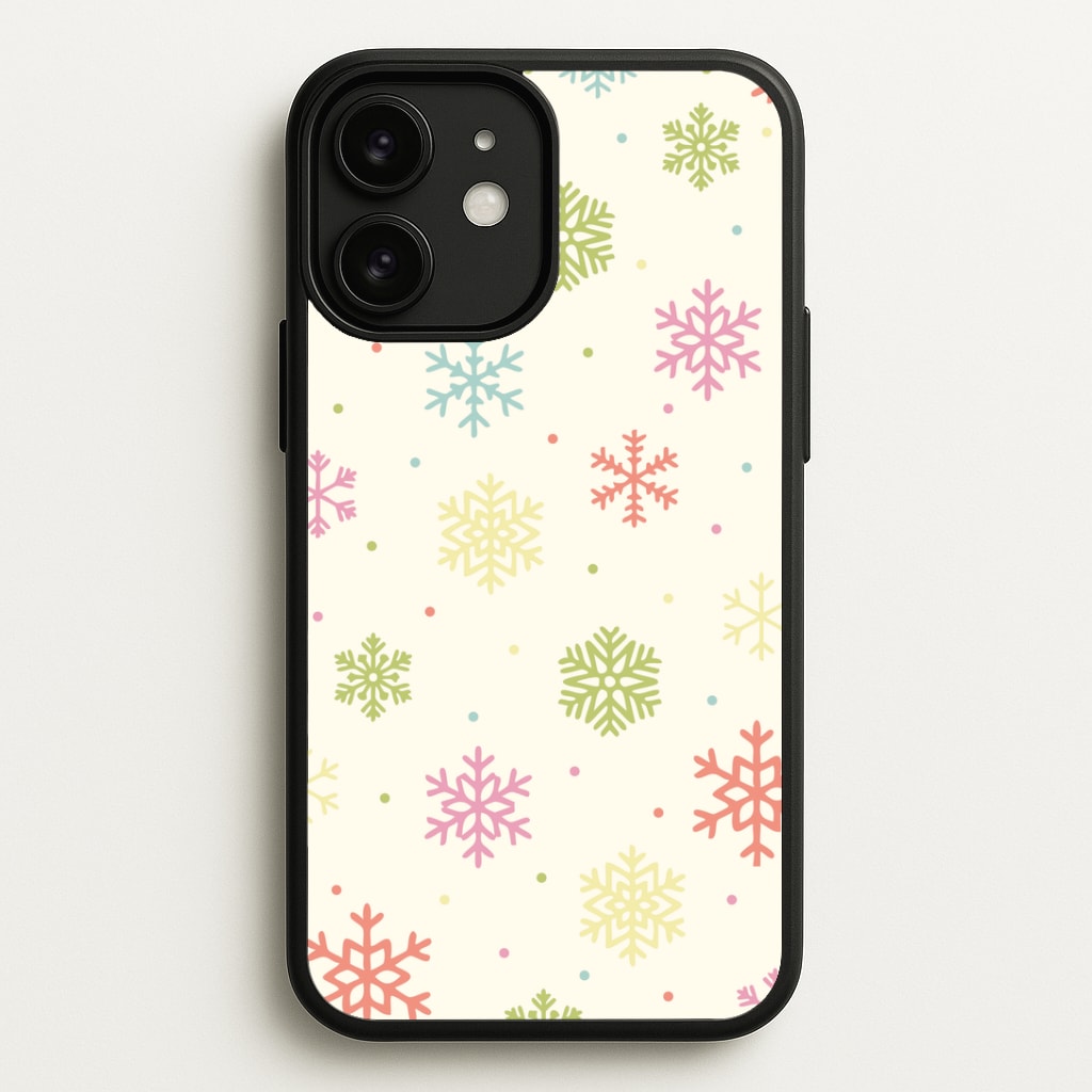 Pastel Snowflakes Pattern iPhone 11 Case