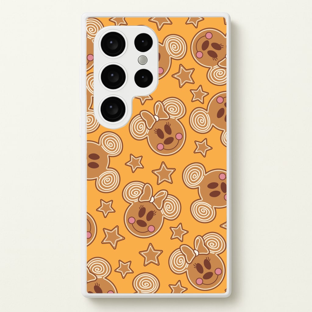 Cartoon Mouse Gingerbread Pattern Galaxy S24 Ultra Case