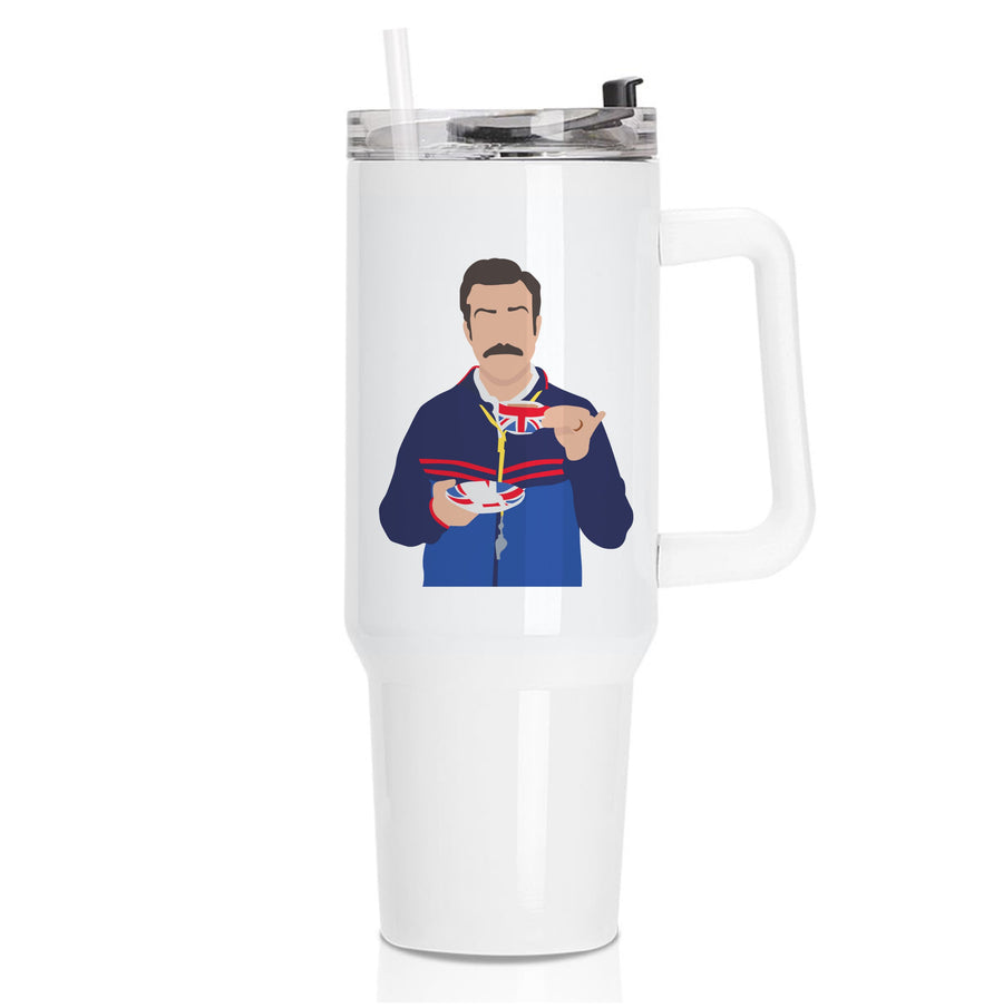 Ted Drinking Tea - Ted Lasso Tumbler