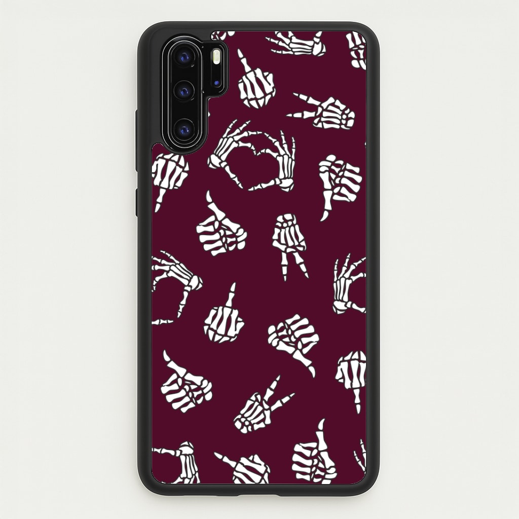 Skeleton Hands Pattern Huawei P30 Pro Case