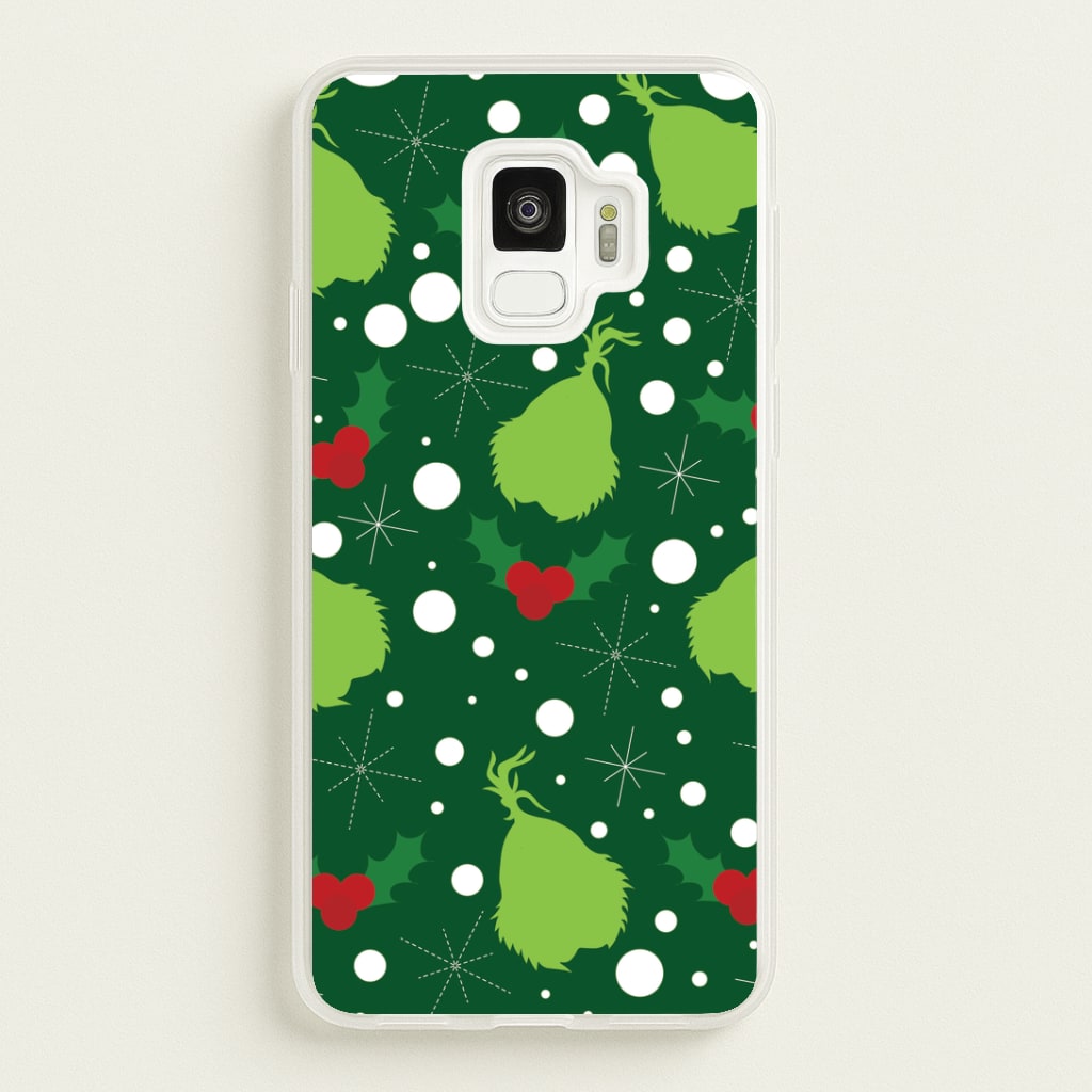 Green Creature Christmas Pattern Galaxy S9 Case