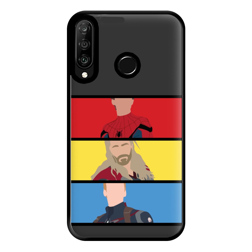 Superhero Team Red, Yellow And Blue Huawei P30 Lite Case