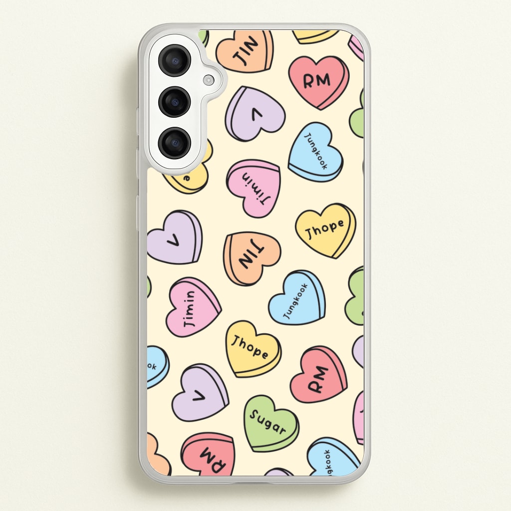 K-Pop Band Members Love Hearts Pattern Galaxy A34 Case