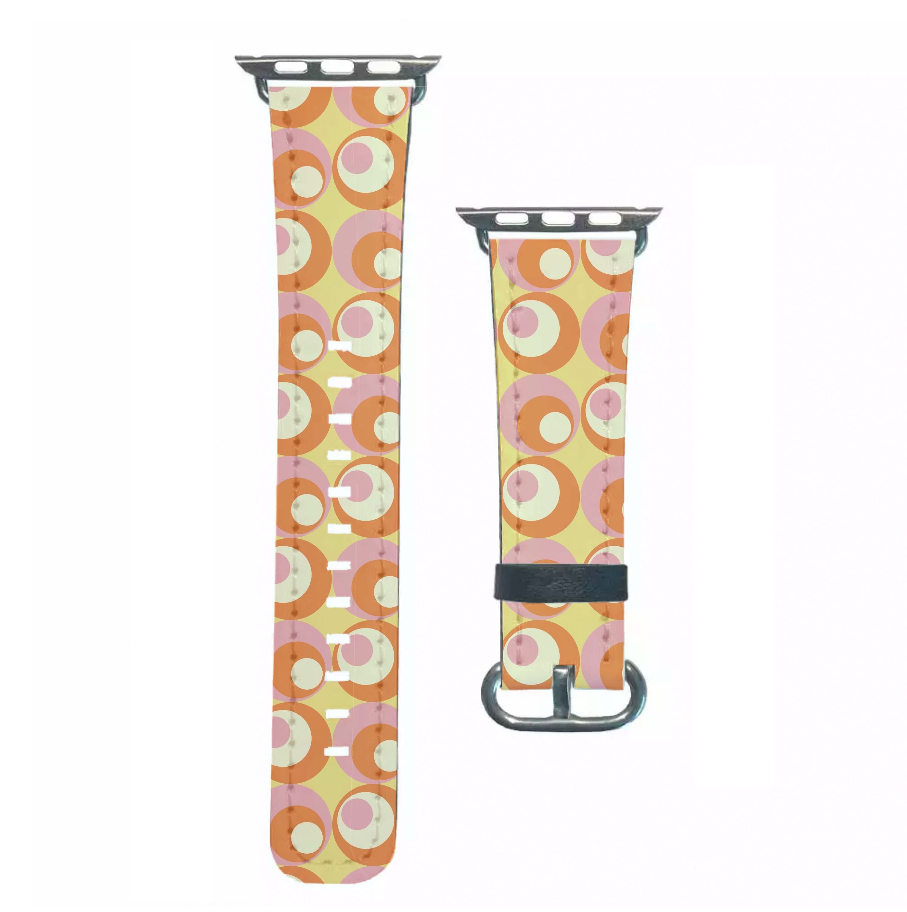 Colourful Circles Retro Pattern Apple Watch Strap