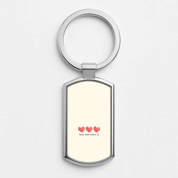 Best Mum There Is Silver Metal Keyring