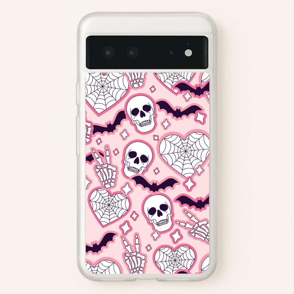 Cute Halloween Stickers Pattern Google Pixel 6 Case