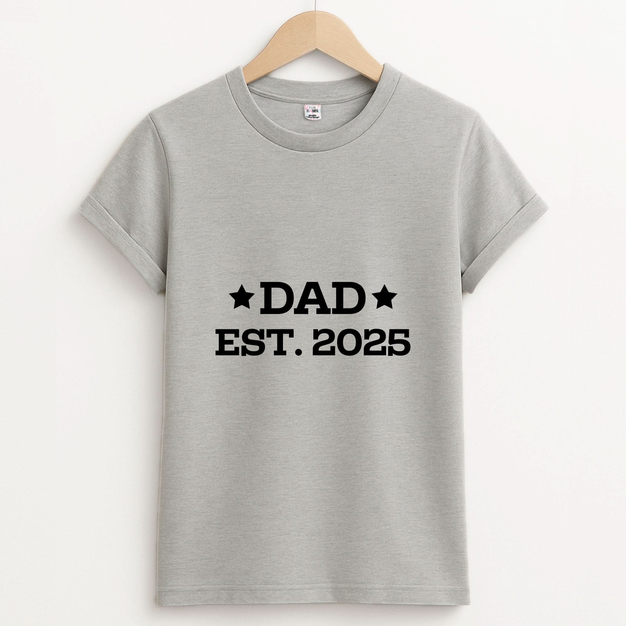Dad Est 2025 Unisex Grey T-Shirt