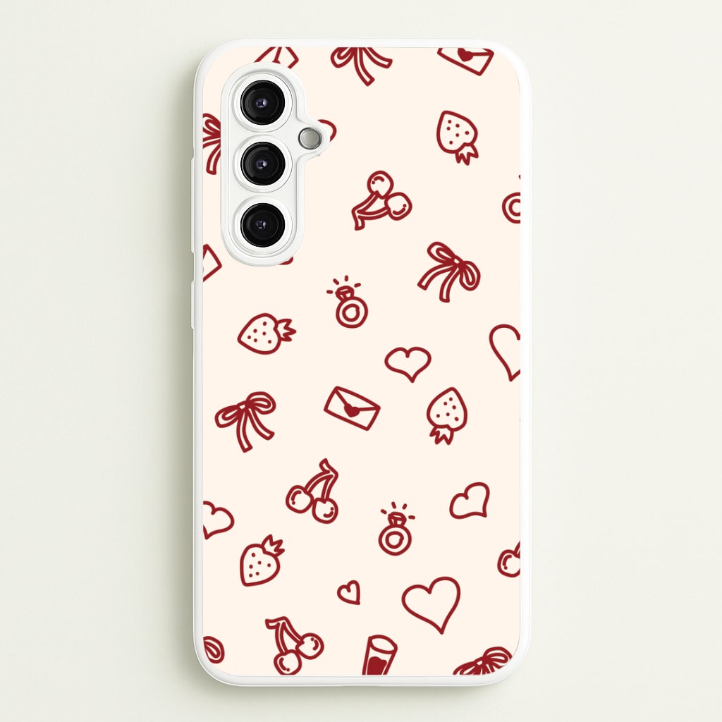 Valentines Doodles Galaxy A14 Case