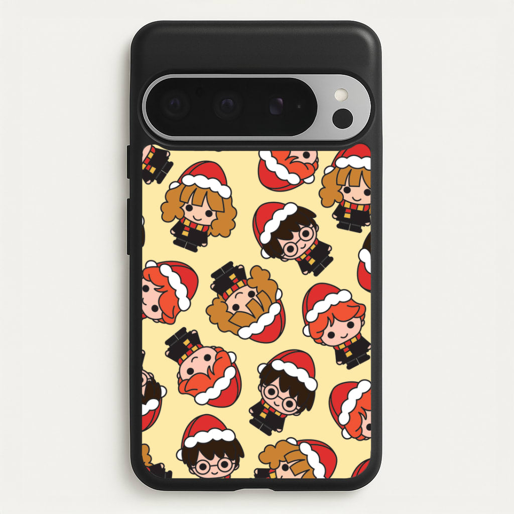 Wizards With Christmas Hats Pattern Google Pixel 9 Pro XL Case