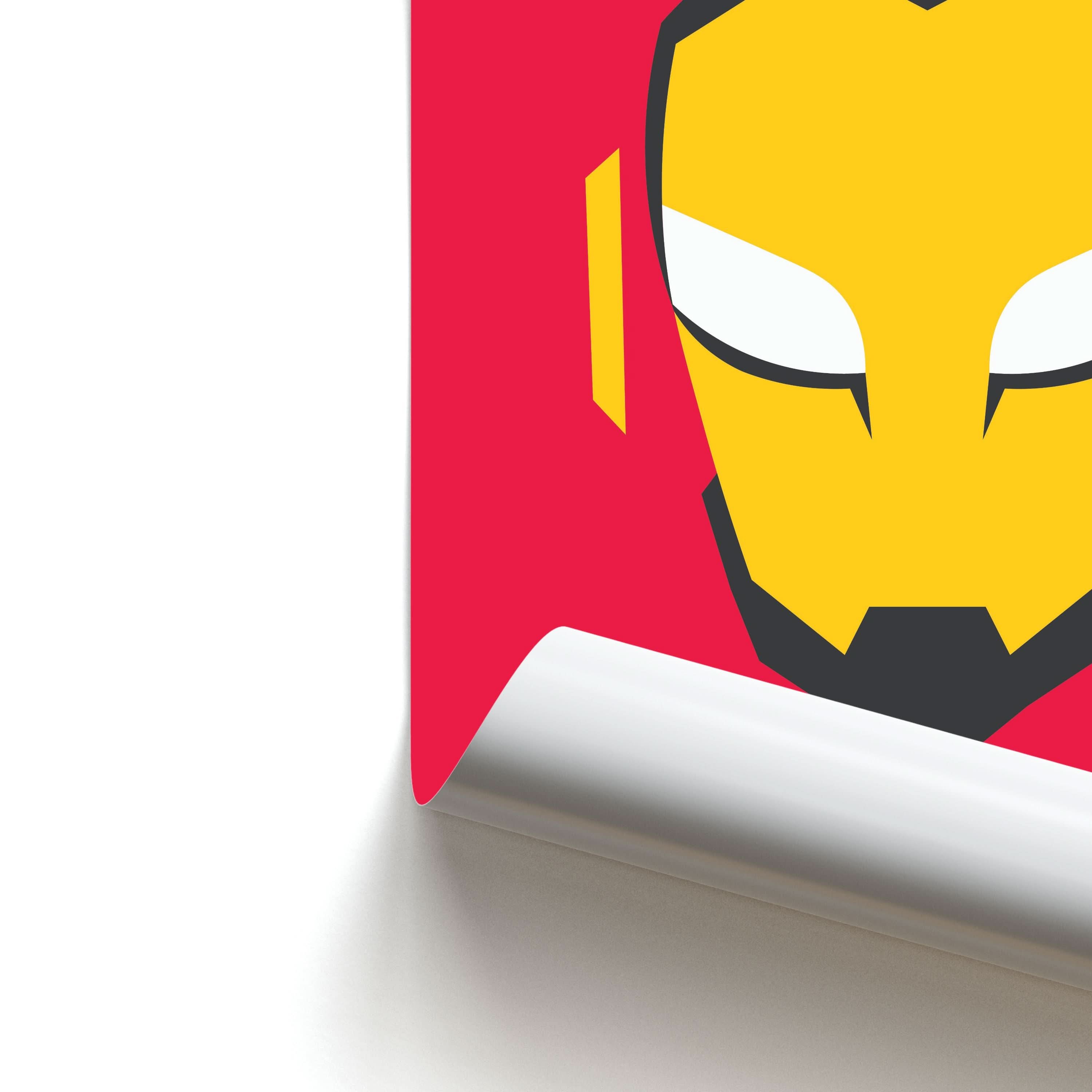 Metal Heart Hero Face Poster