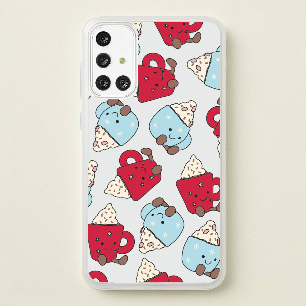 Christmas Drinks Plushies Pattern Galaxy A71 Case